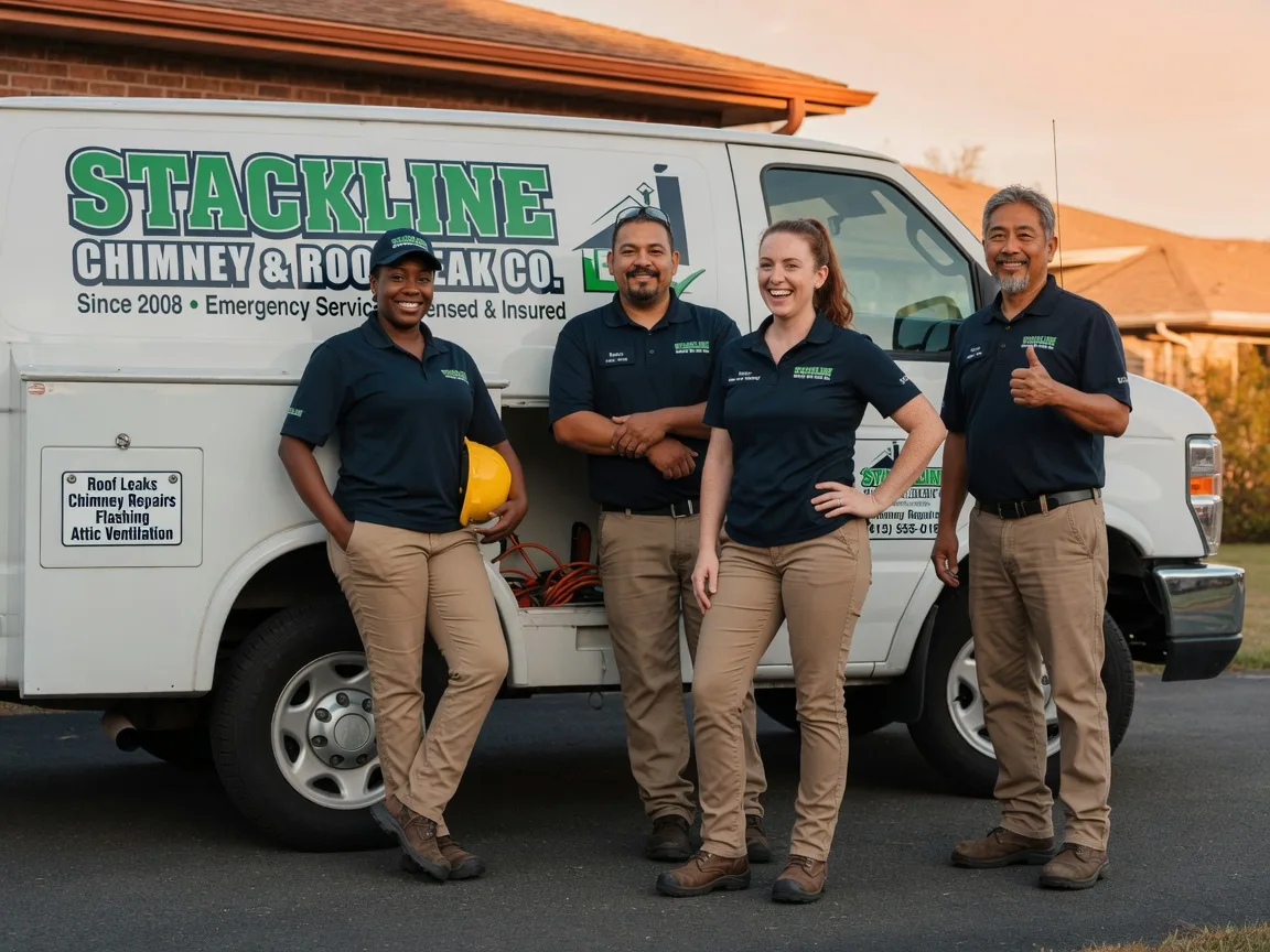 Chimney flashing repair company in Jonesville, TX